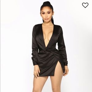 Sexy Satin Black Dress